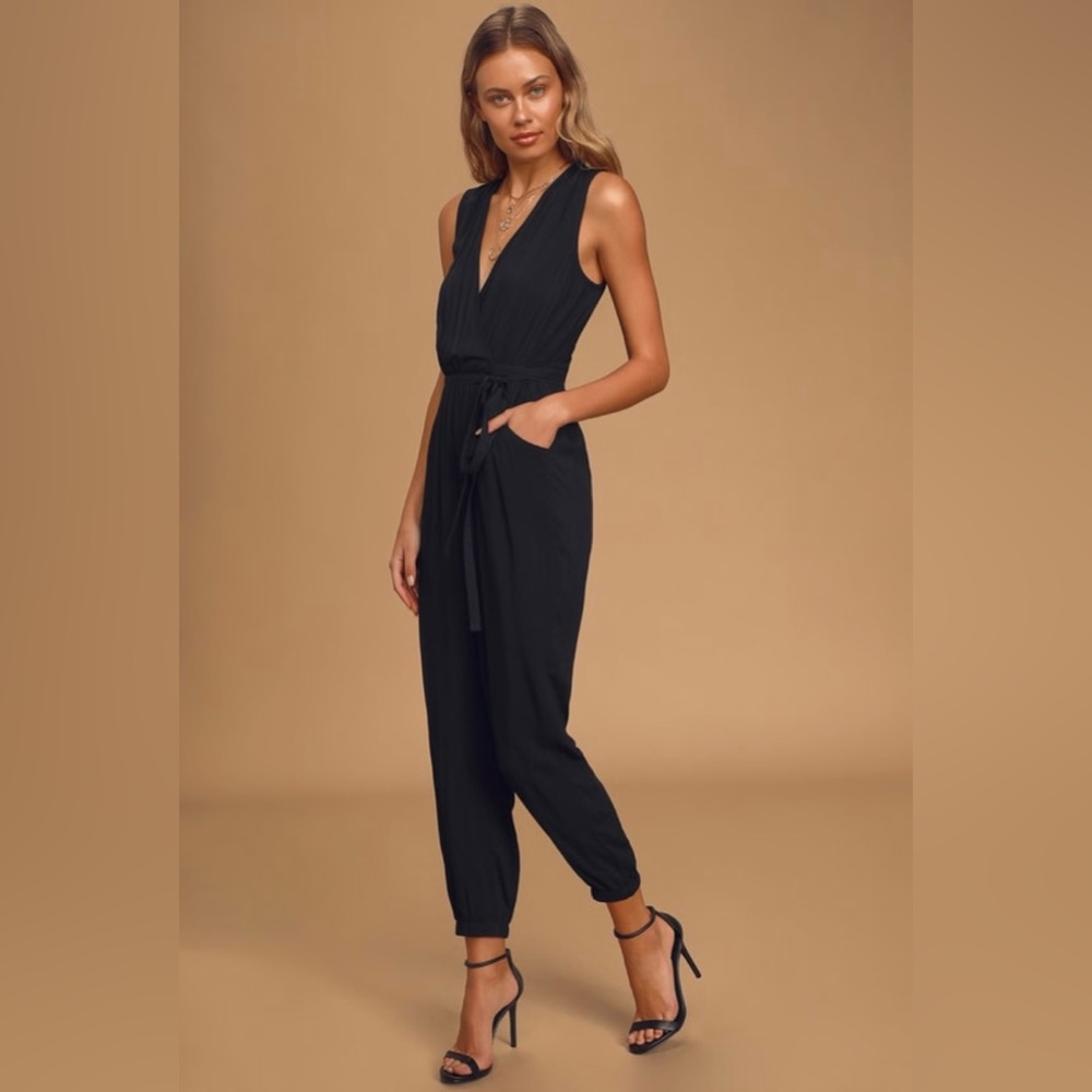 Lulus Take On The Day Surplice Jumpsuit